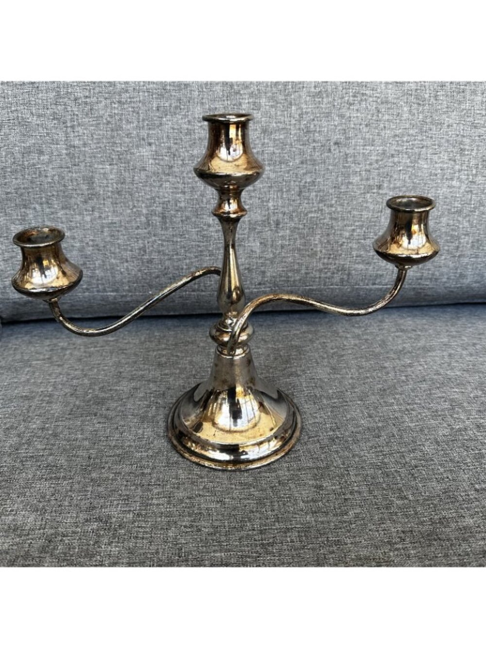 Vintage Essex Silver Co Quadruple Plate Candelabra 3 arm Curvy